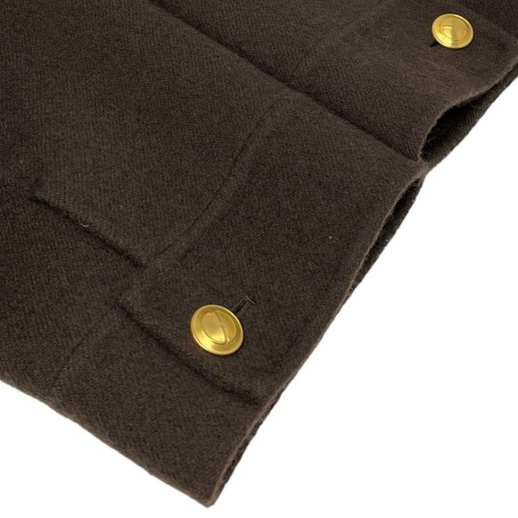 GUCCI Vintage Interlocking Coat Brown Gold Oversized - Picture 9 of 14